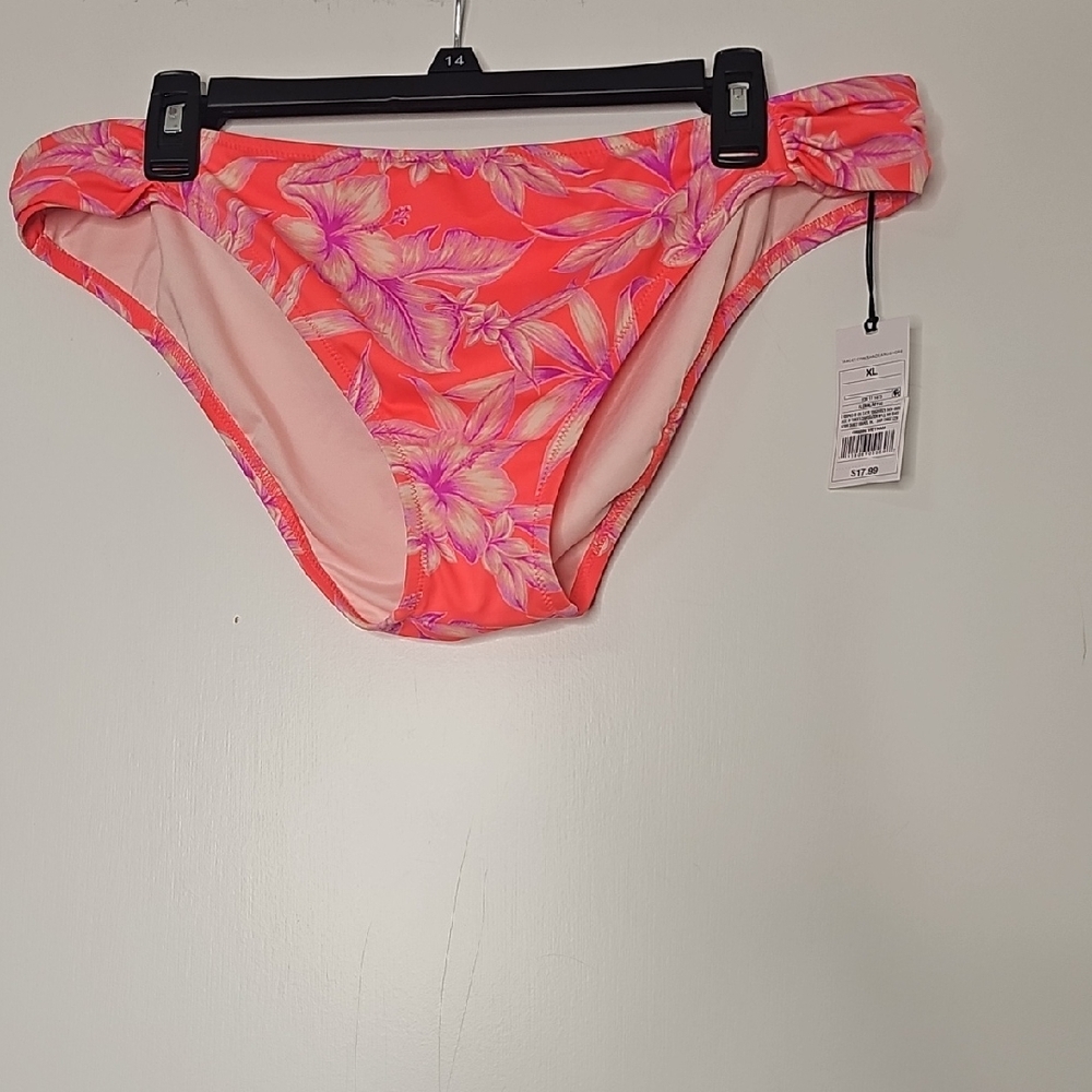 Shade & Shore Pink Floral Bikini Bottom